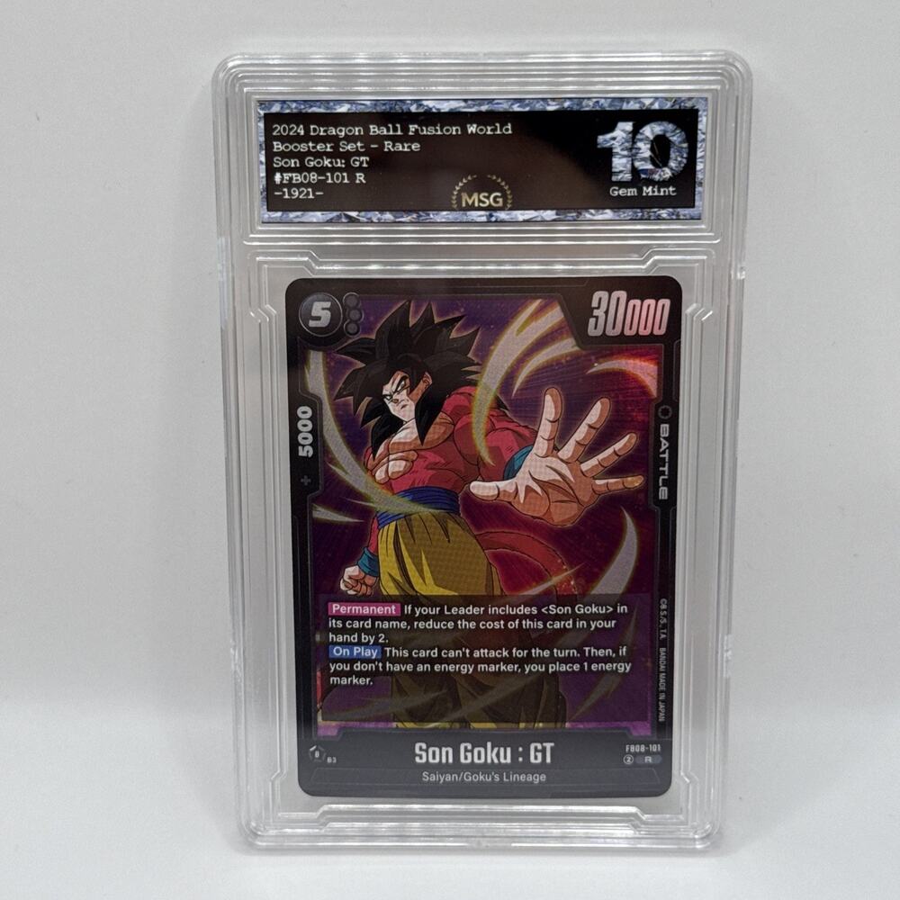 Dragon Ball Super Fusion World Saiyan's Son Goku GT R Graded 10 Gem Mint Card